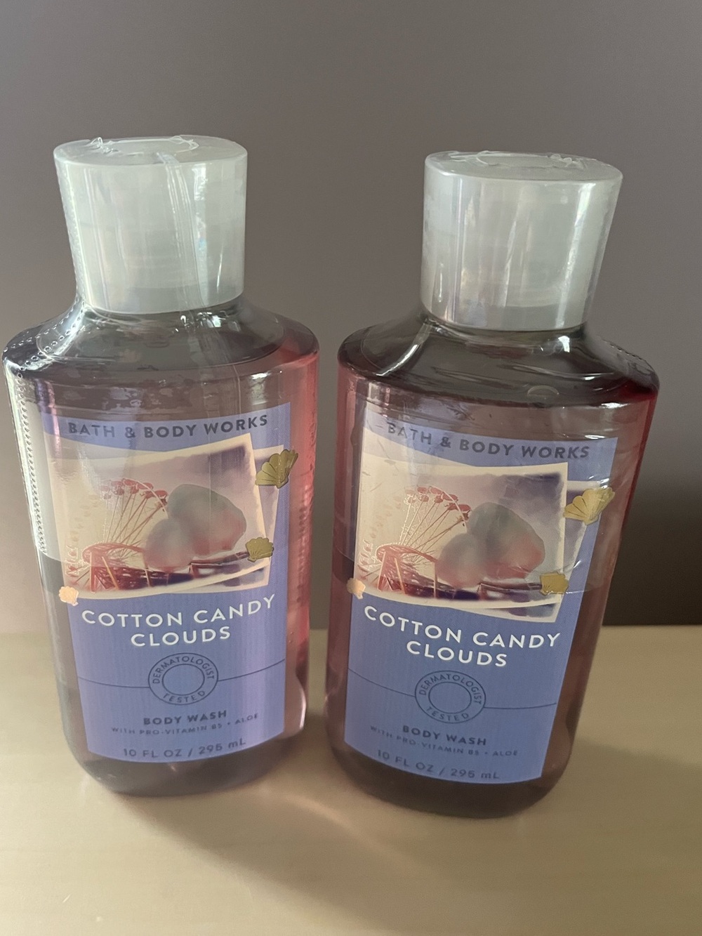 Two New Bath & Body Works Cotton Candy Clouds Body Washes